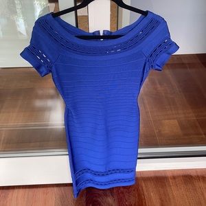 Herve Leger Royal Blue Bandage Dress